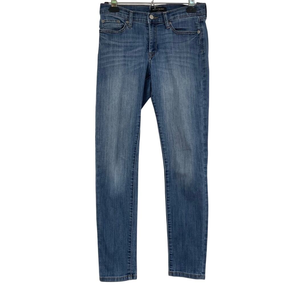 Banana Republic Blue Skinny Fit Mid Rise Medium Wash Jeans Womens 26 Denim Fall